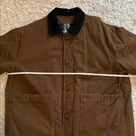 Women’s winter dark brown Barn Jacket with corduroy Black Collar - Picture 11 of 13